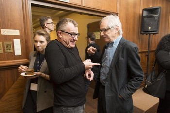 Ken Loach and Mike Downey at European Film Academy